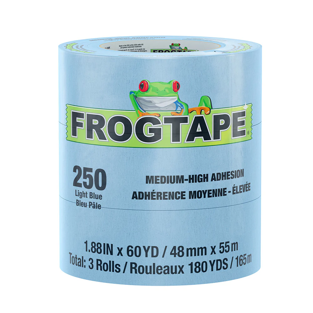 FrogTape CP 250 Medium-High Adhesion Masking Tape - 48MM x 55M x 6-Pack - Light Blue - Rated f/250F [105329] - Fashionser