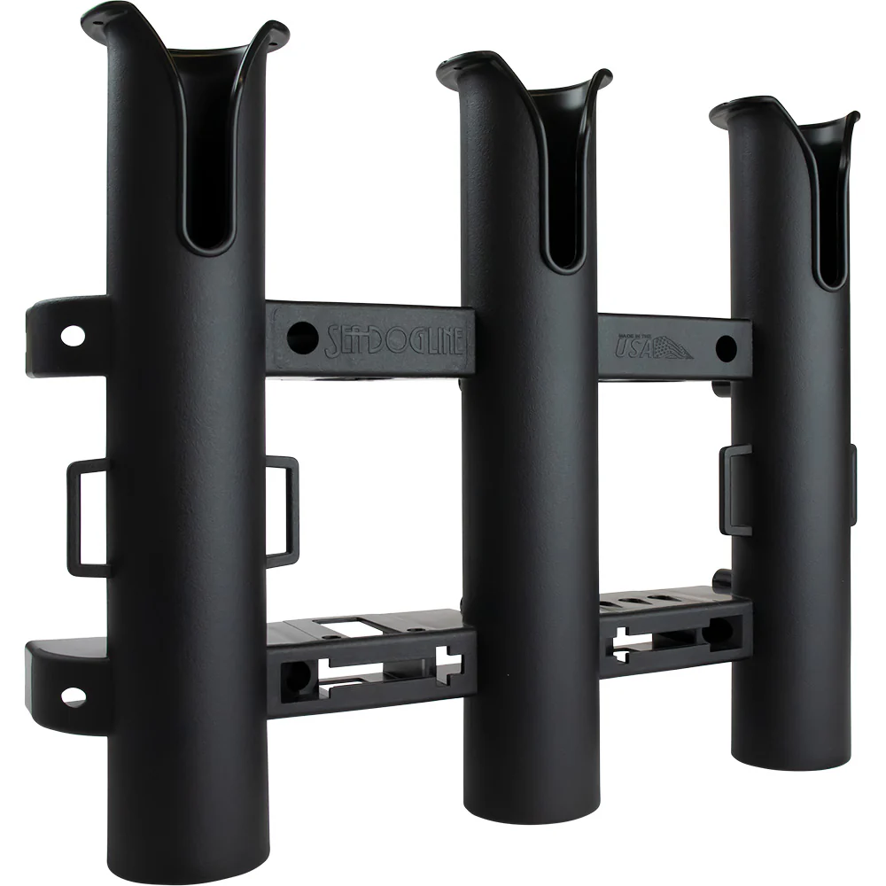 Sea-Dog Triple Threat Three Pole Rod Holder - Black [325033-1] - Fashionser