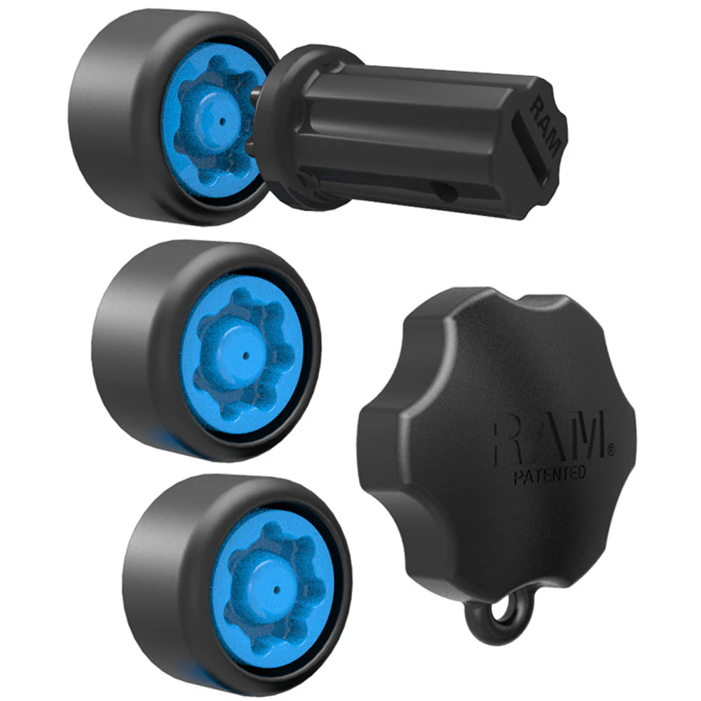 RAM Mount Pin-Lock Security Kit f/Single Swing Arm and Gimbal Mount [RAP-S-KNOBG-109] - Fashionser