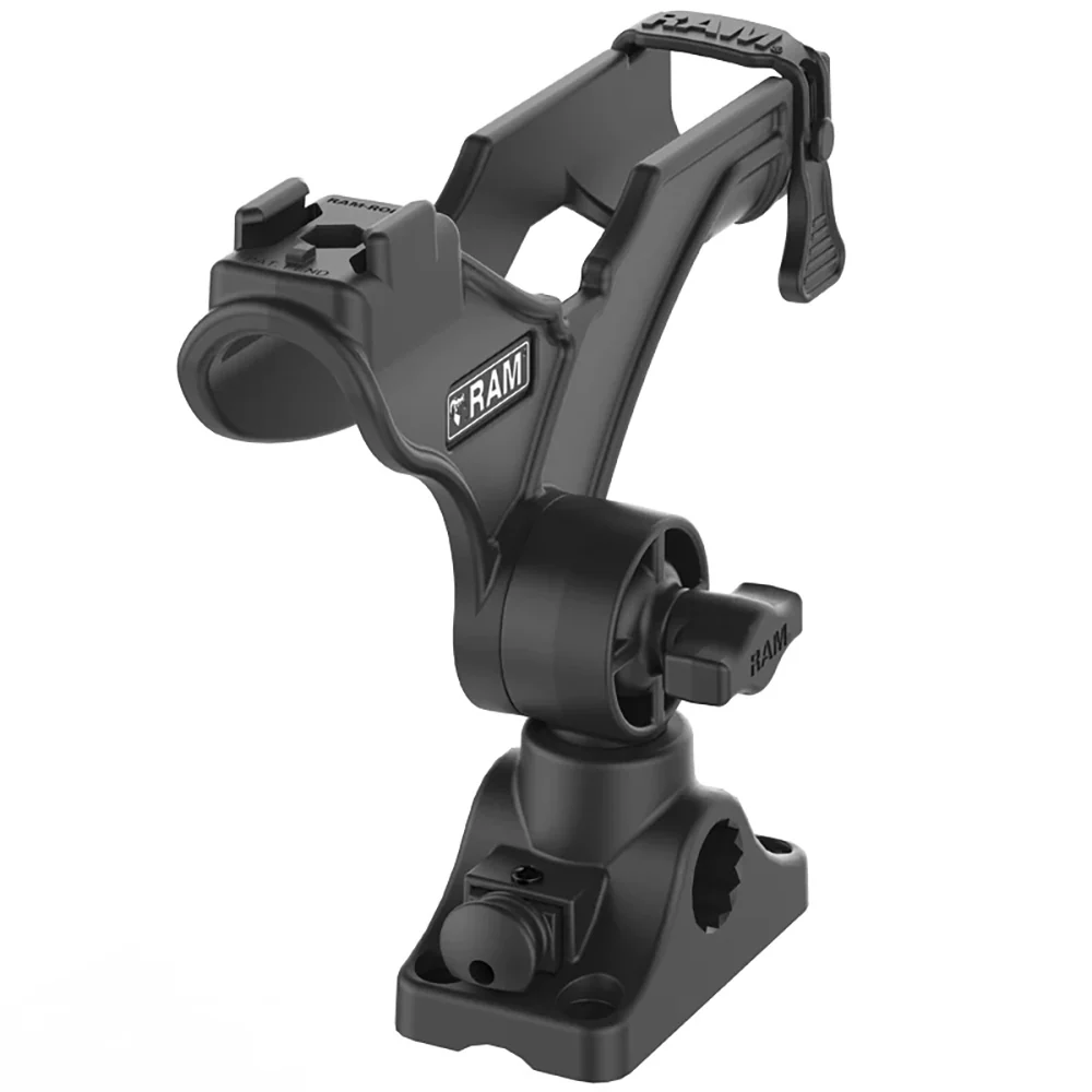 RAM Mount RAM ROD JR Fishing Rod Holder w/Bulkhead/Flat Surface Base [RAP-434-BMP] - Fashionser