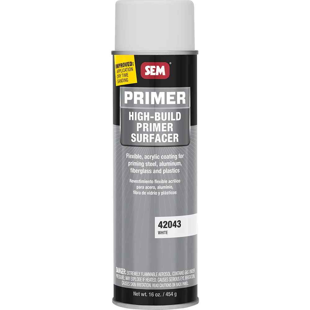 SEM High-Build Primer Surfacer - 20oz Aerosol Can - White [42043] - Fashionser