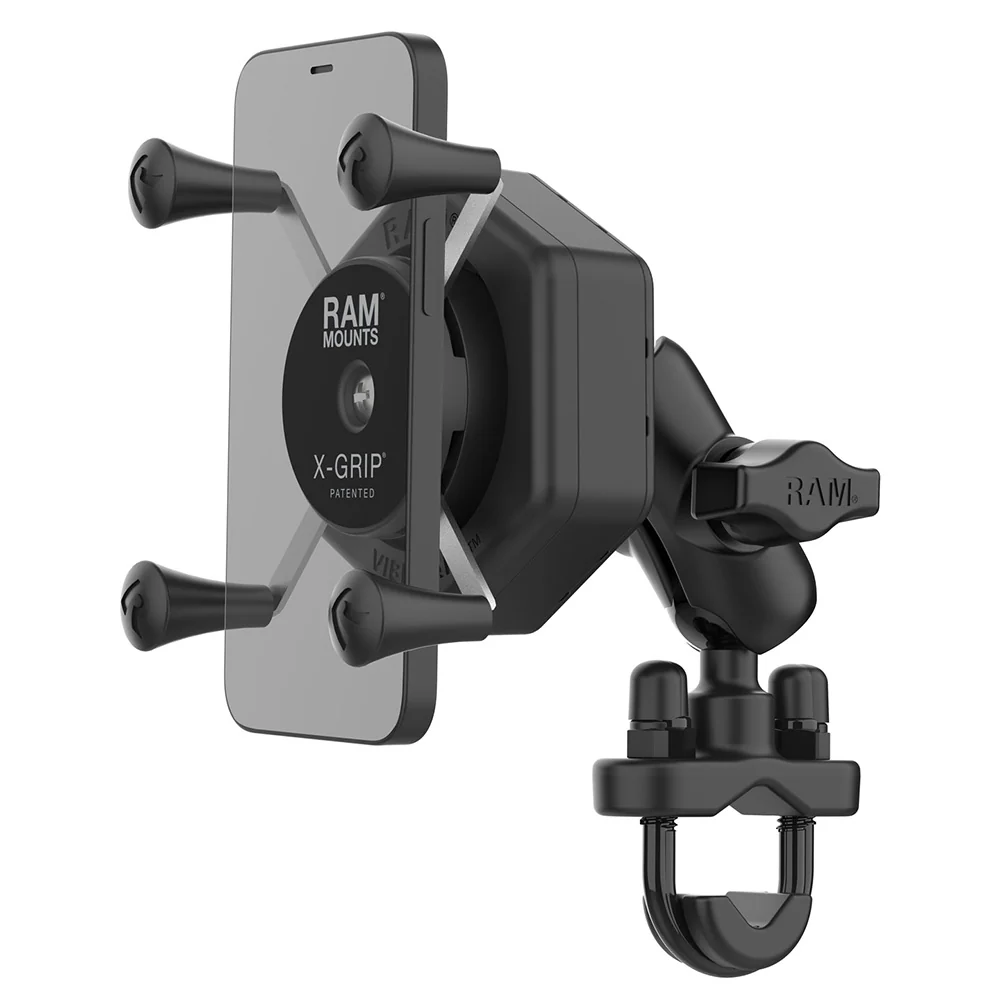 RAM Mount RAM X-Grip Phone Mount w/Vibe-Safe  U-Bolt Base - Short [RAM-B-149Z-A-UN7-462] - Fashionser
