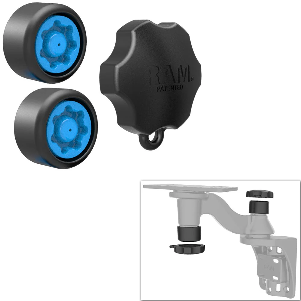 RAM Mount Pin-Lock Security Kit f/ Single Swing Arm Mount [RAP-S-KNOB-109U] - Fashionser