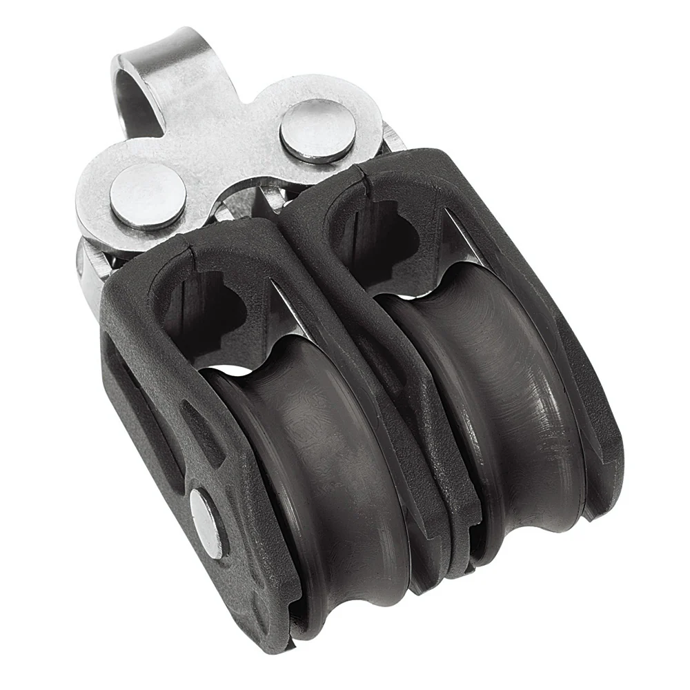 Barton Marine Size 0 20mm Plain Bearing Pulley Block Double Fixed Eye [N00210] - Fashionser