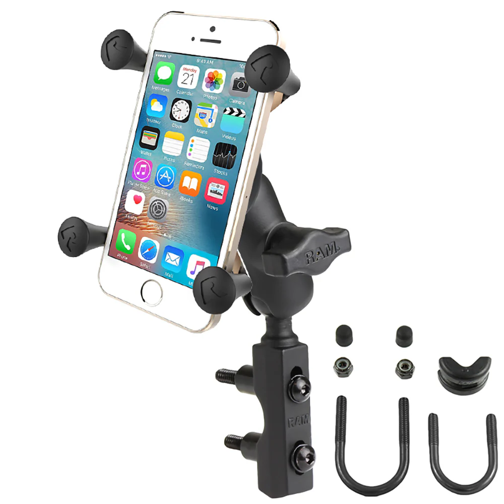 RAM Mount X-Grip Phone Mount w/Motorcycle Brake/Clutch Reservoir Base [RAM-B-174-A-UN7U] - Fashionser