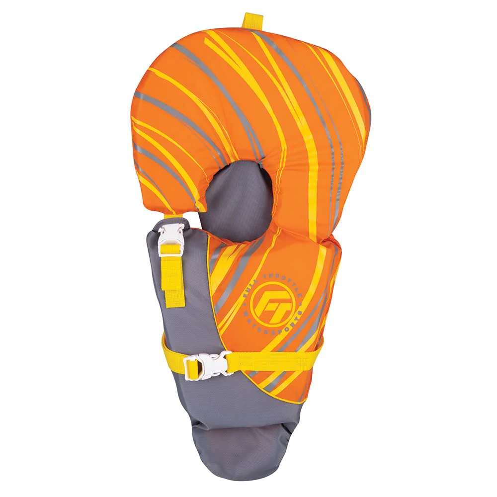Full Throttle Baby-Safe Vest - Infant to 30lbs - Orange/Grey [104000-200-000-14] - Fashionser
