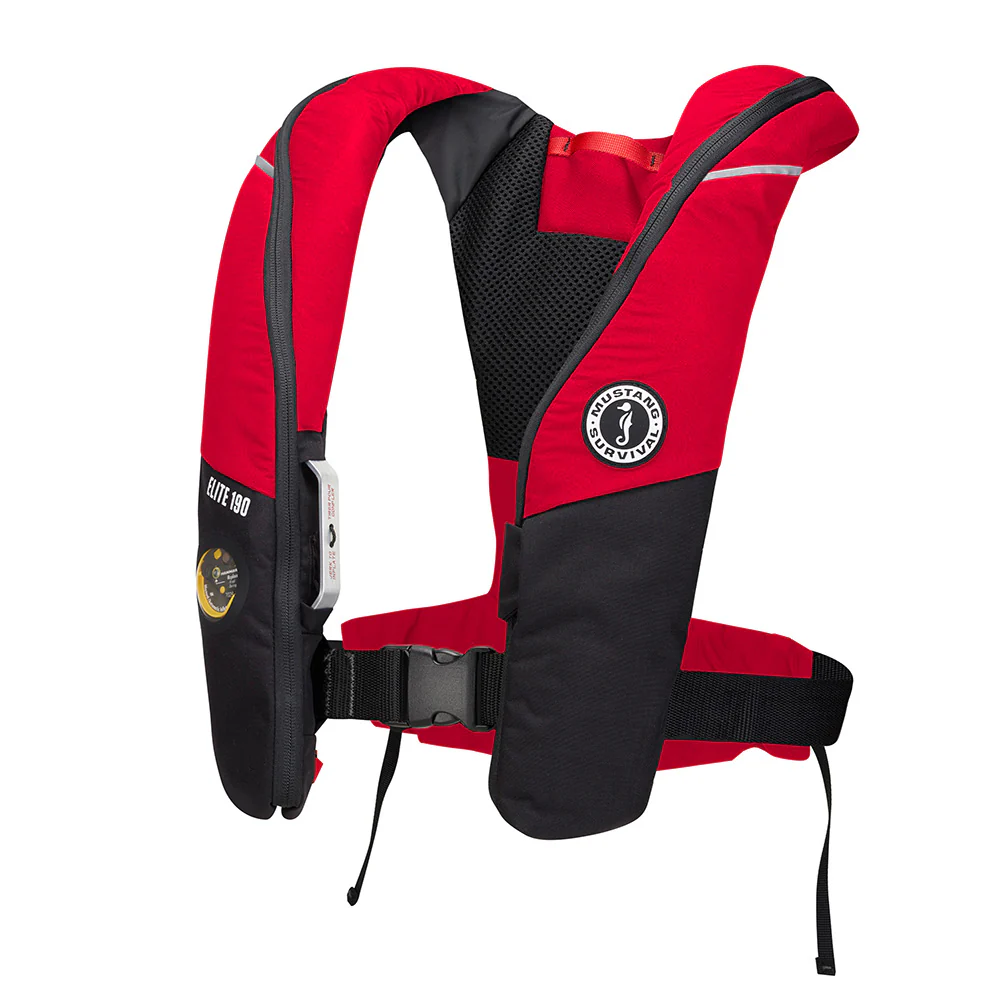 Mustang Elite 190 Offshore Inflatable PFD - Red/Black [MD3170-123-0] - Fashionser
