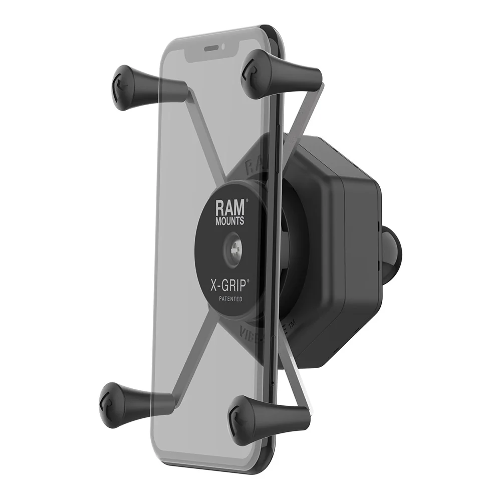 RAM Mount RAM X-Grip Large Phone Holder w/Ball  Vibe-Safe Adapter [RAM-HOL-UN10B-462] - Fashionser