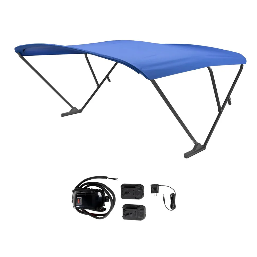 SureShade Battery Powered Bimini - Black Anodized Frame  Pacific Blue Fabric [2021133097] - Fashionser
