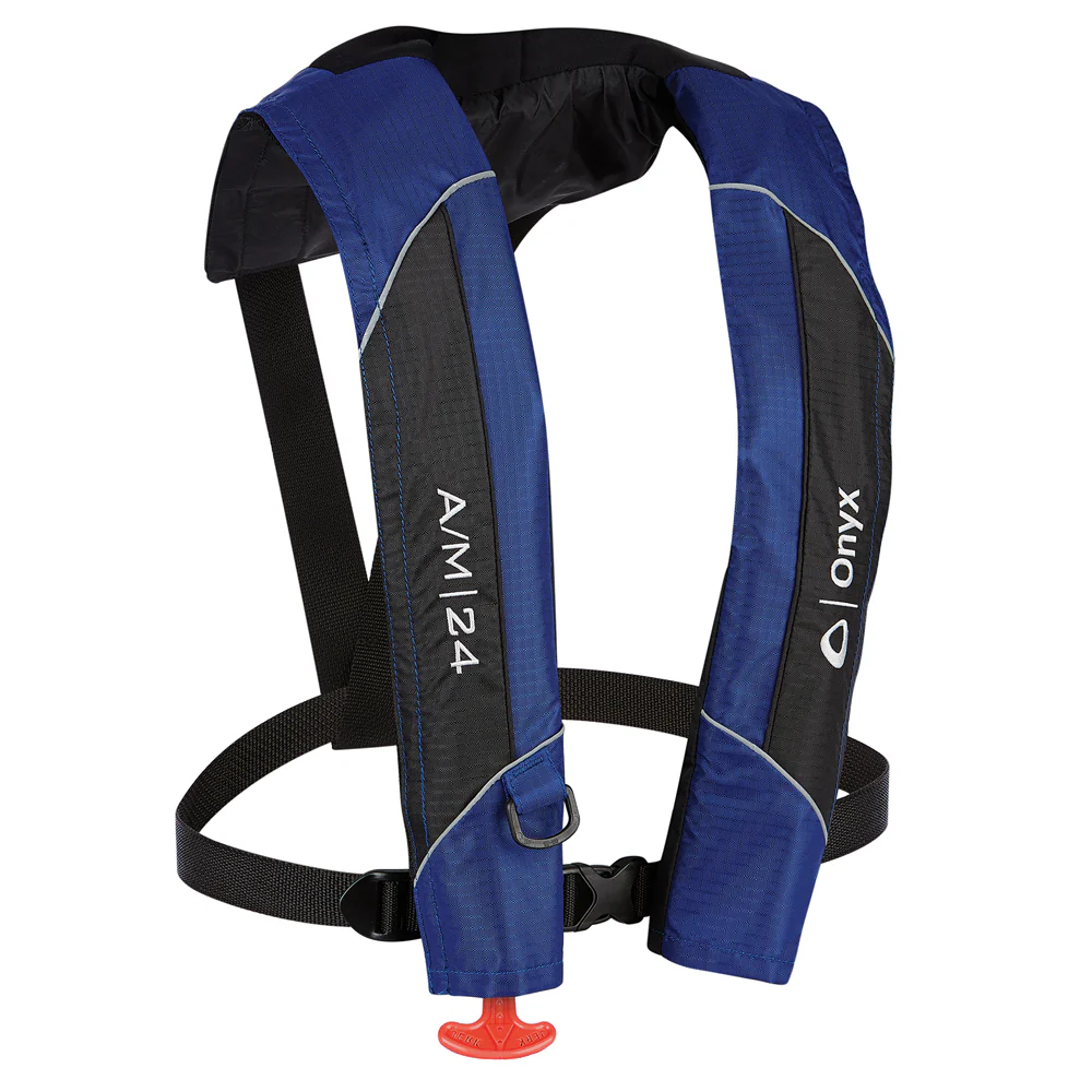 Onyx A/M-24 Automatic/Manual Inflatable PFD Life Jacket - Blue [132000-500-004-15] - Fashionser