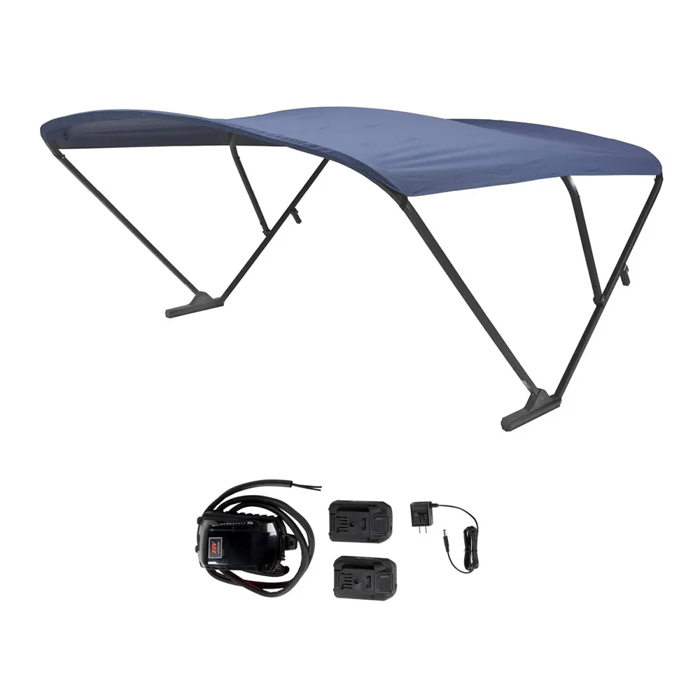SureShade Battery Powered Bimini - Black Anodized Frame  Navy Fabric [2021133095] - Fashionser