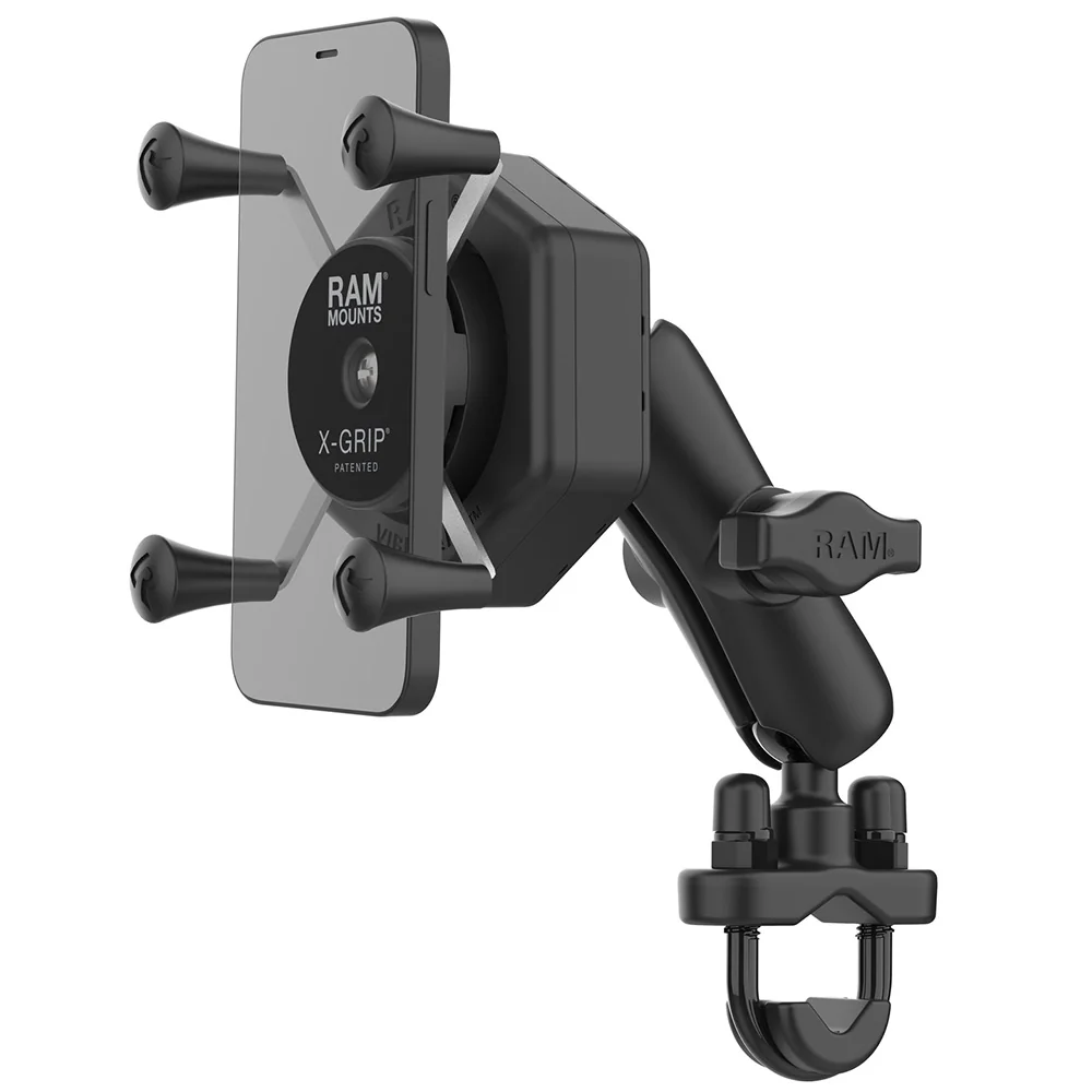 RAM Mount RAM X-Grip Phone Mount w/Vibe-Safe  U-Bolt Base - Medium [RAM-B-149Z-UN7-462] - Fashionser