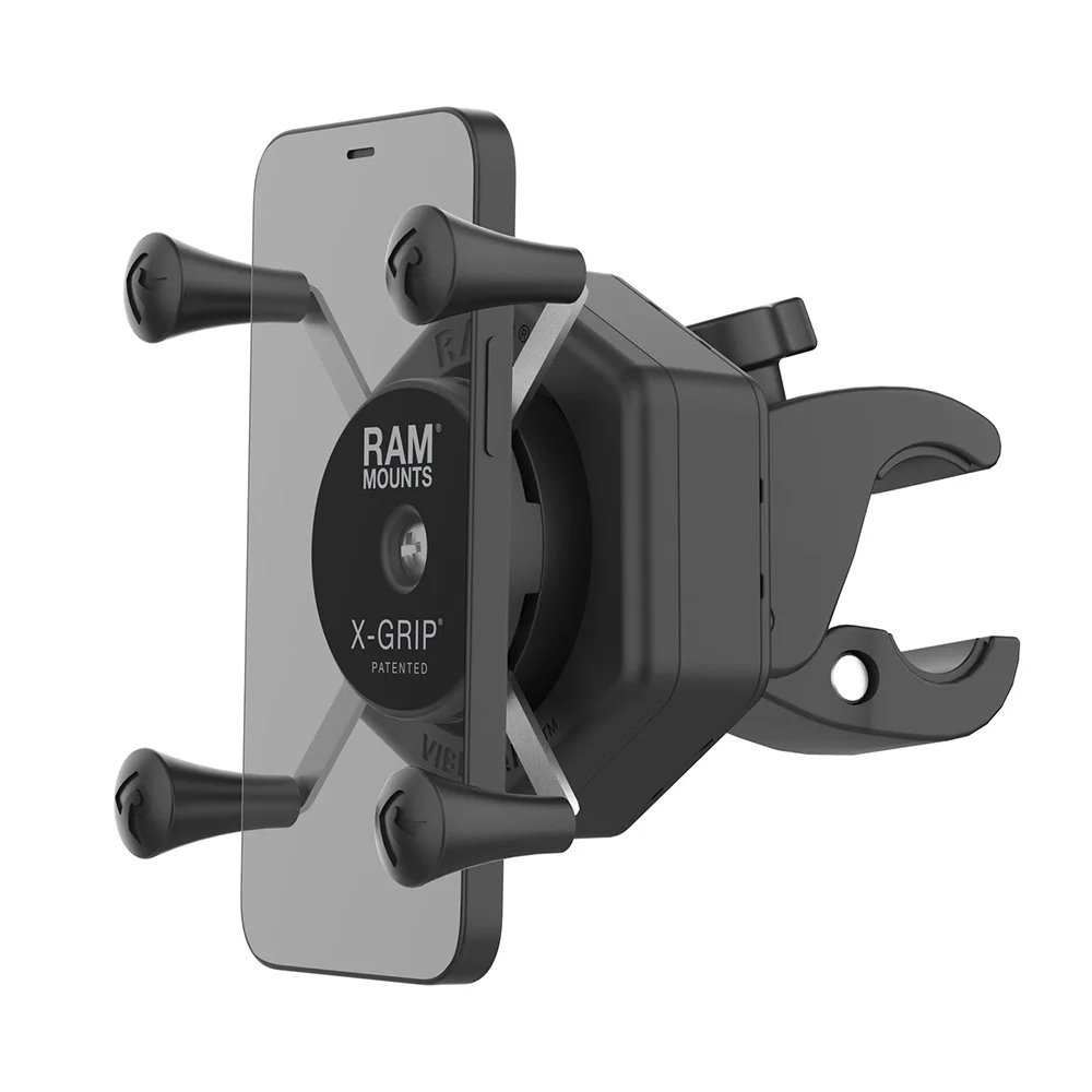 RAM Mount RAM X-Grip Phone Mount w/Vibe-Safe  Small Tough-Claw [RAM-HOL-UN7-462-400] - Fashionser