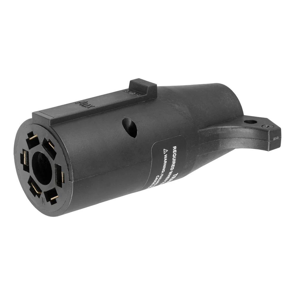 CURT LED Electrical Adapter - 7-Way RV Blade to 6 Way Round Trailer [57005] - Fashionser