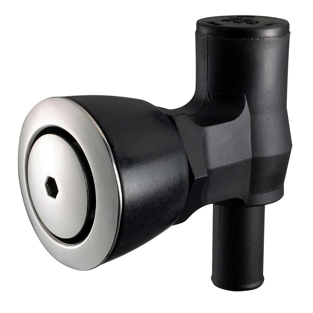 Attwood 90 P-Trap Fuel Tank Vent - Flush Mount - Black w/Stainless Steel Vent Head [1674-6] - Fashionser