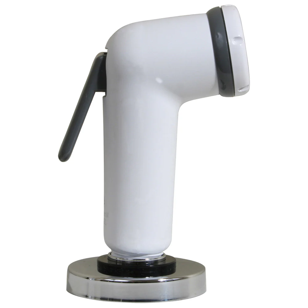 Scandvik Straight Handle Pull Out Sprayer - White w/6 Hose [10196P] - Fashionser