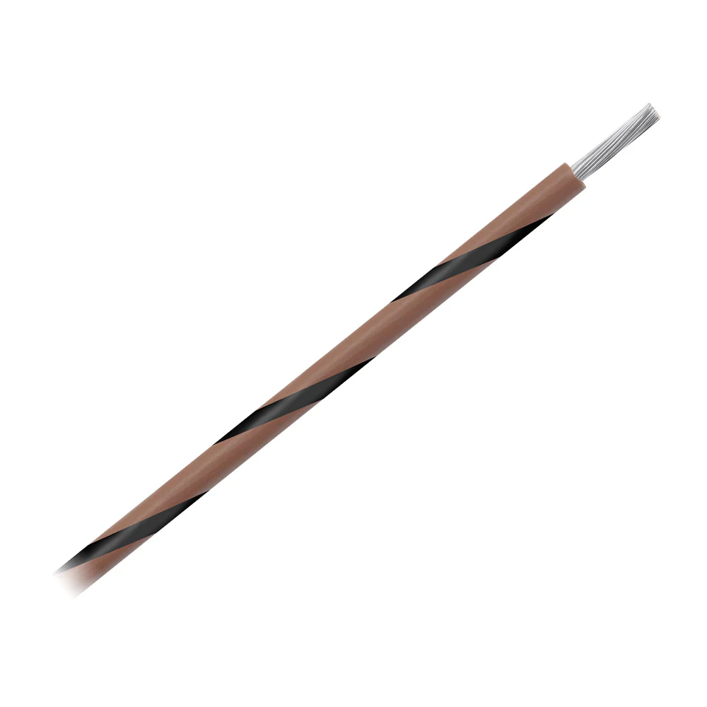 Pacer 14 AWG Gauge Striped Marine Wire 1000' Spool - Brown w/Black Stripe [WUL14BR-0-1000] - Fashionser