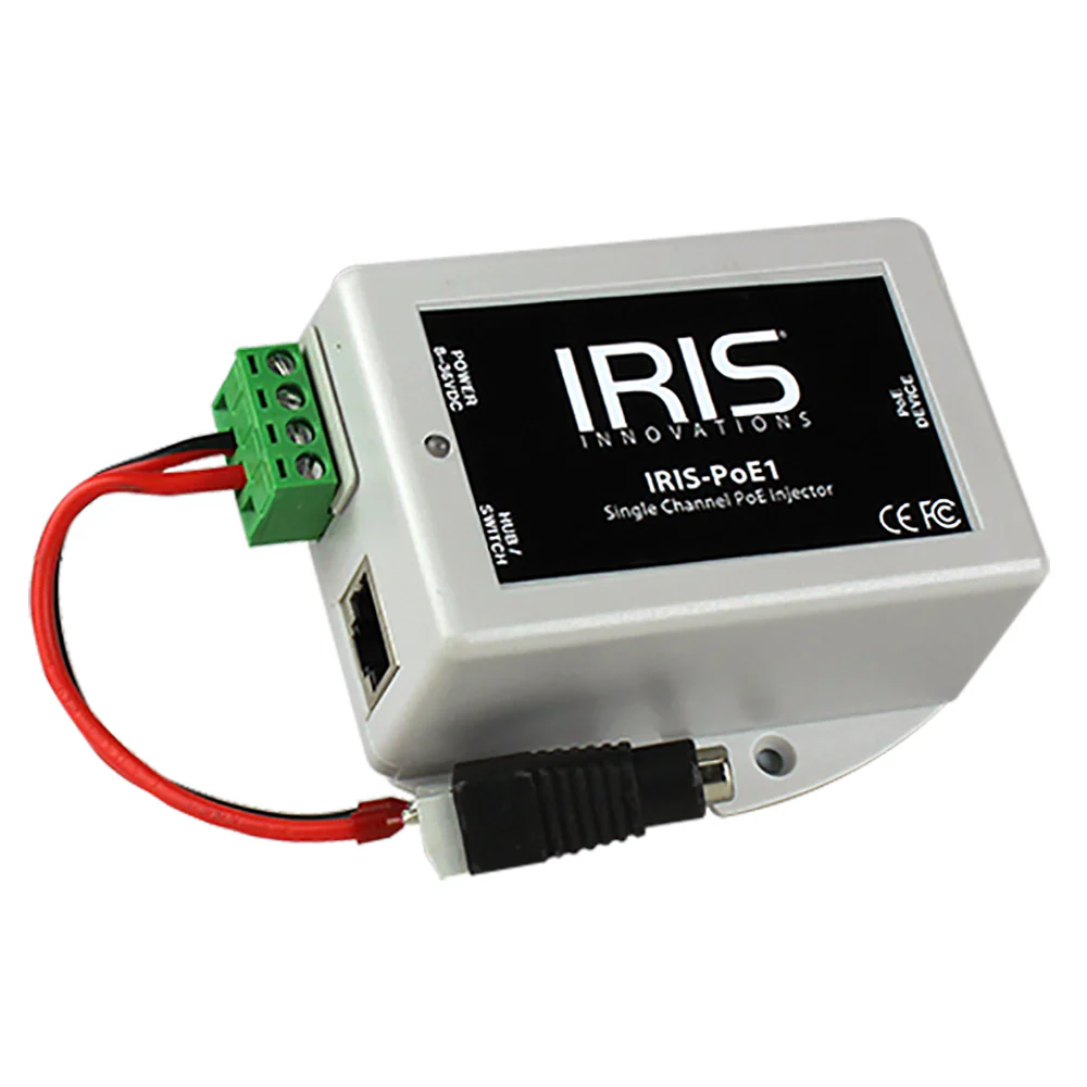 Iris Single Channel PoE Injector - 8-36VDC Input Voltage  48VDC Output [POE1] - Fashionser