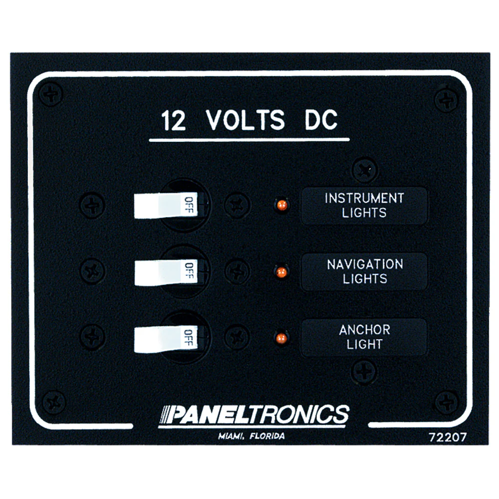 Paneltronics Standard DC 3 Position Breaker Panel w/LEDs [9972207B] - Fashionser