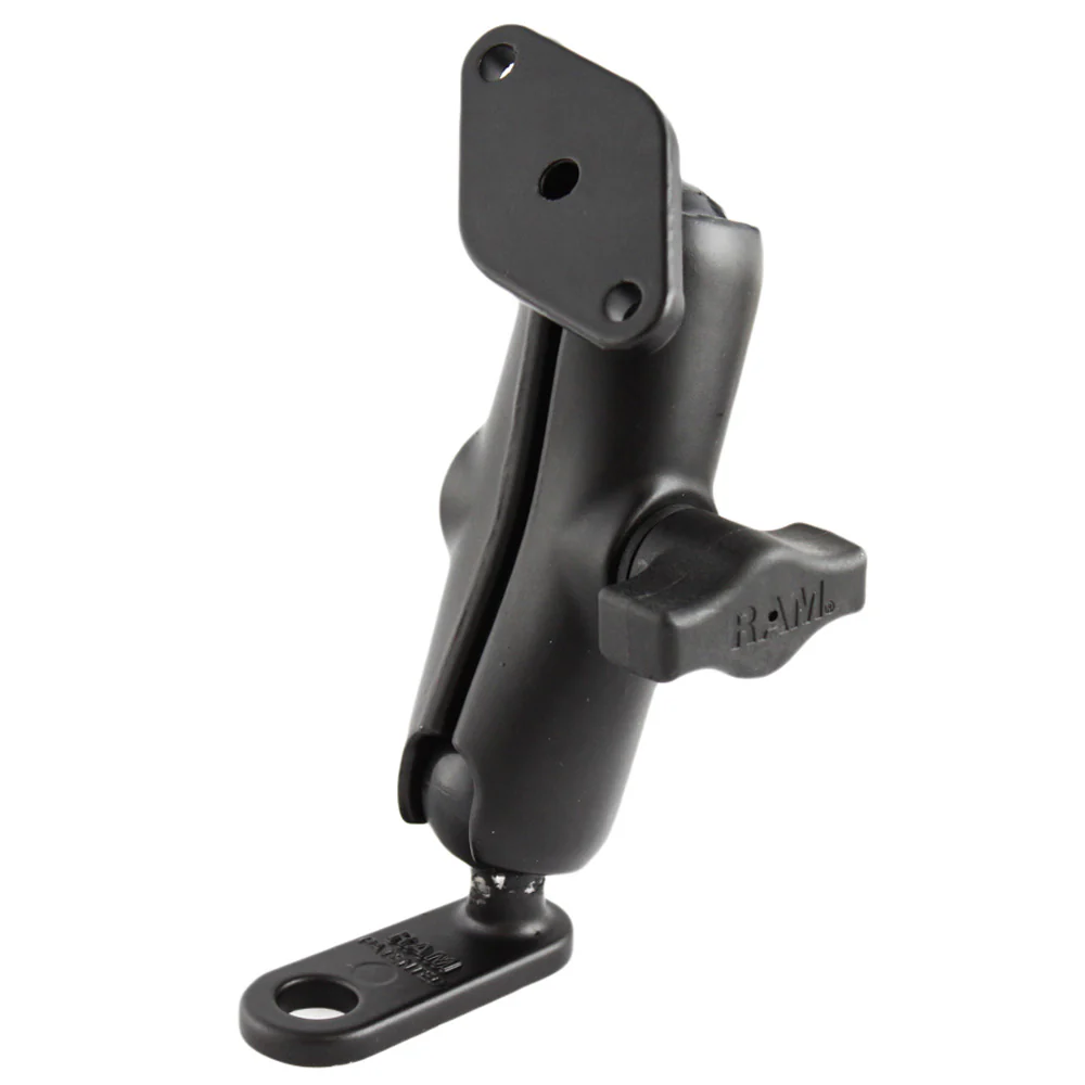 RAM Mount 11mm Flat Base w/Double Socket Arm & Diamond Adapter [RAM-B-179U] - Fashionser
