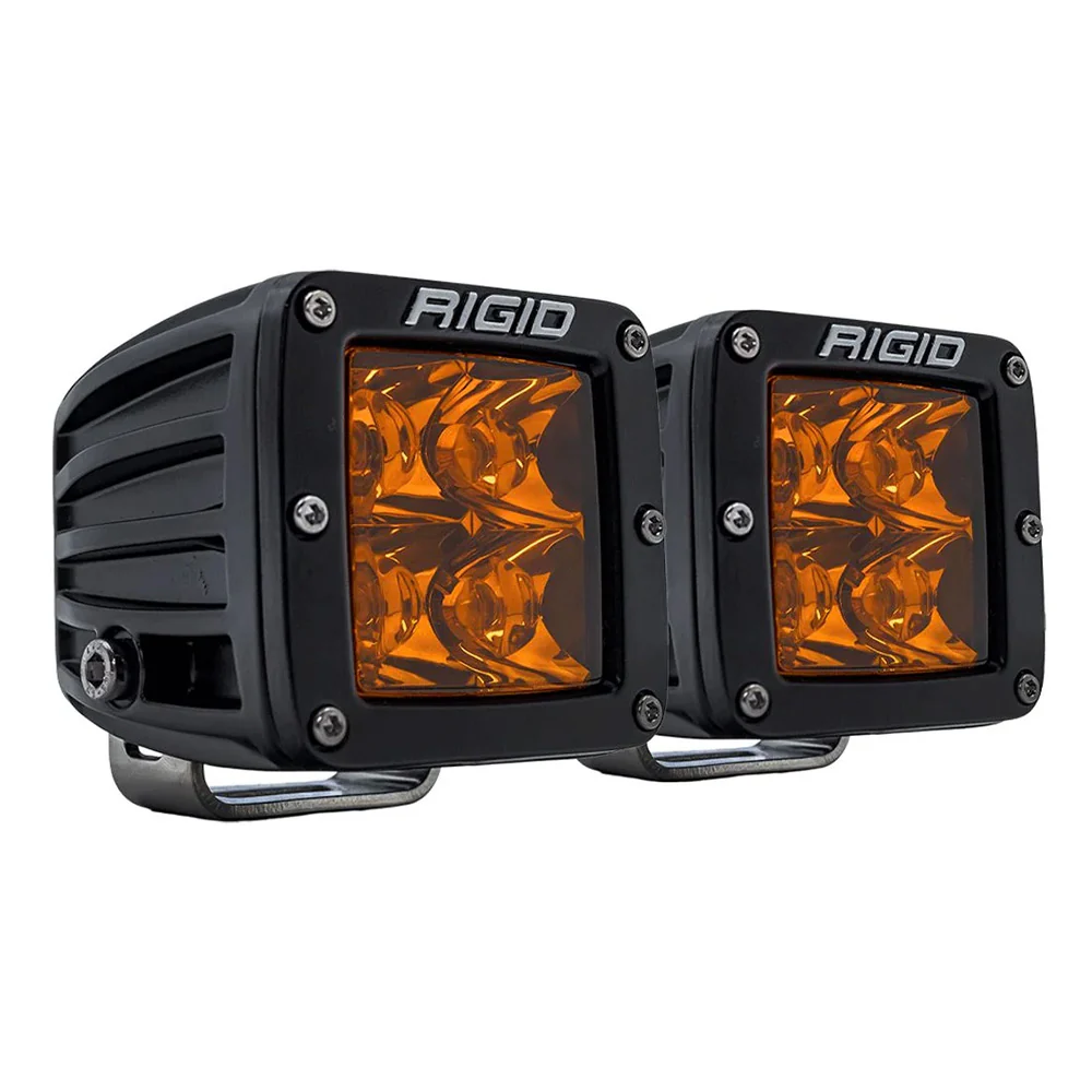 RIGID Industries D-Series Spot w/Amber Pro Lens - Pair [20252] - Fashionser