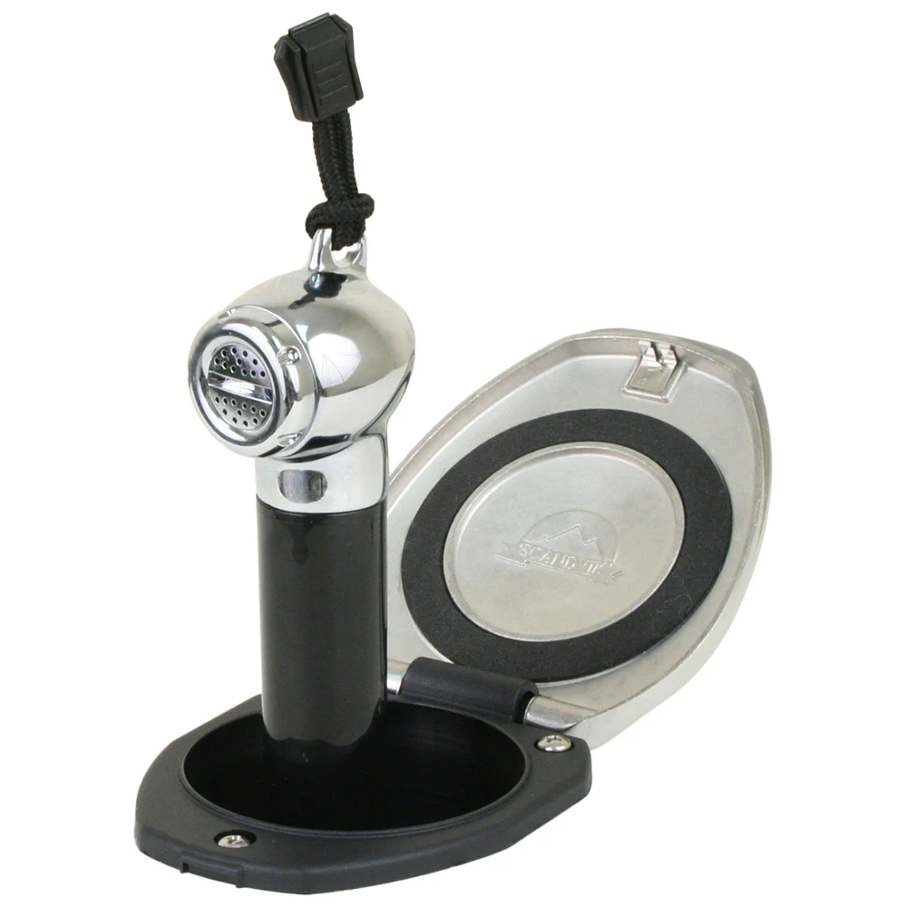 Scandvik Black  SS Recessed Transom Shower Handle/Hose - Vertical/Horizontal Mount - 6 Hose [12124P] - Fashionser