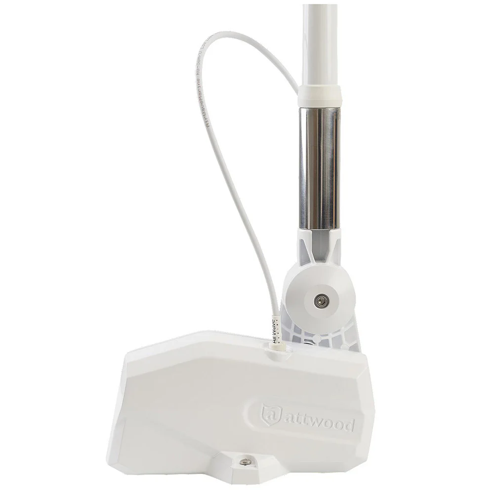 Attwood PowerBase Antenna - White Powered Fold-Down Antenna Base [6100-AT-7] - Fashionser