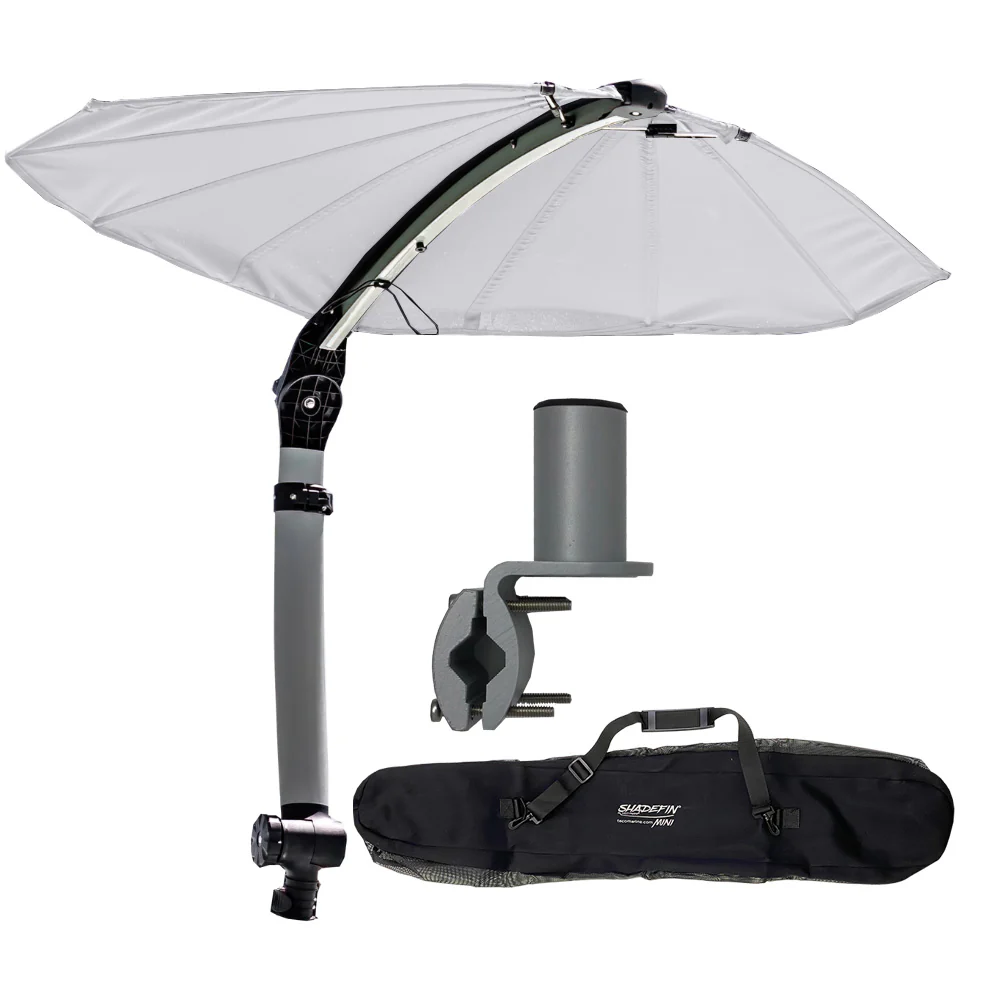 TACO ShadeFin Mini w/White Fabric - Bag  Round Rail Mount Kit [T10-4000-16] - Fashionser