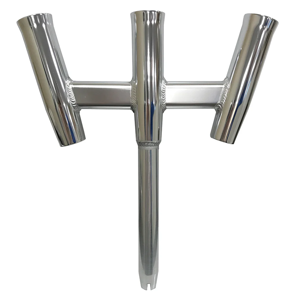 Tigress GS Trident Rod Holder - Straight Butt - Polished Alumunim [88160-1] - Fashionser