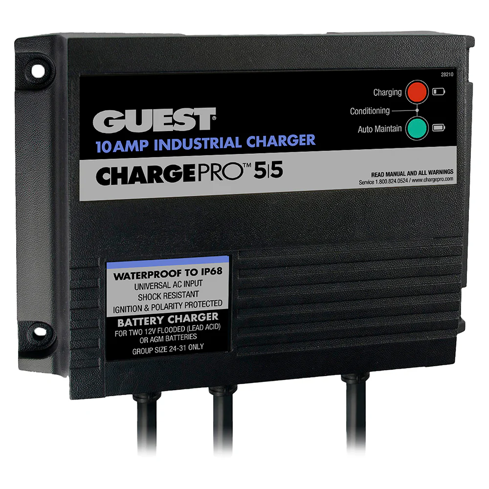 Guest 10AMP - 12/24V 2 Bank 120V Input On-Board Battery Charger [28210] - Fashionser