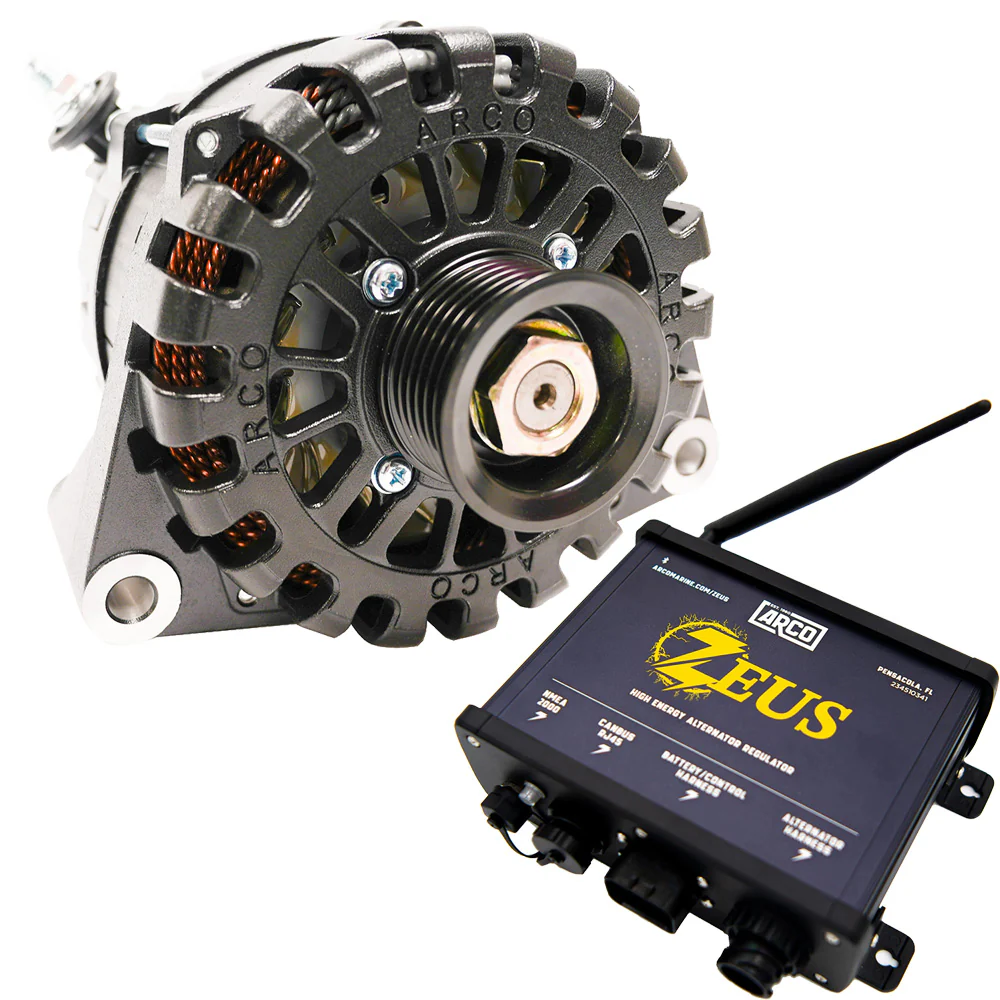 ARCO Zeus A275L N62 Alternator w/Clutch Pulley, Terminal Block  Zeus High-Energy Alternator Regulator [4026-AZ1000] - Fashionser