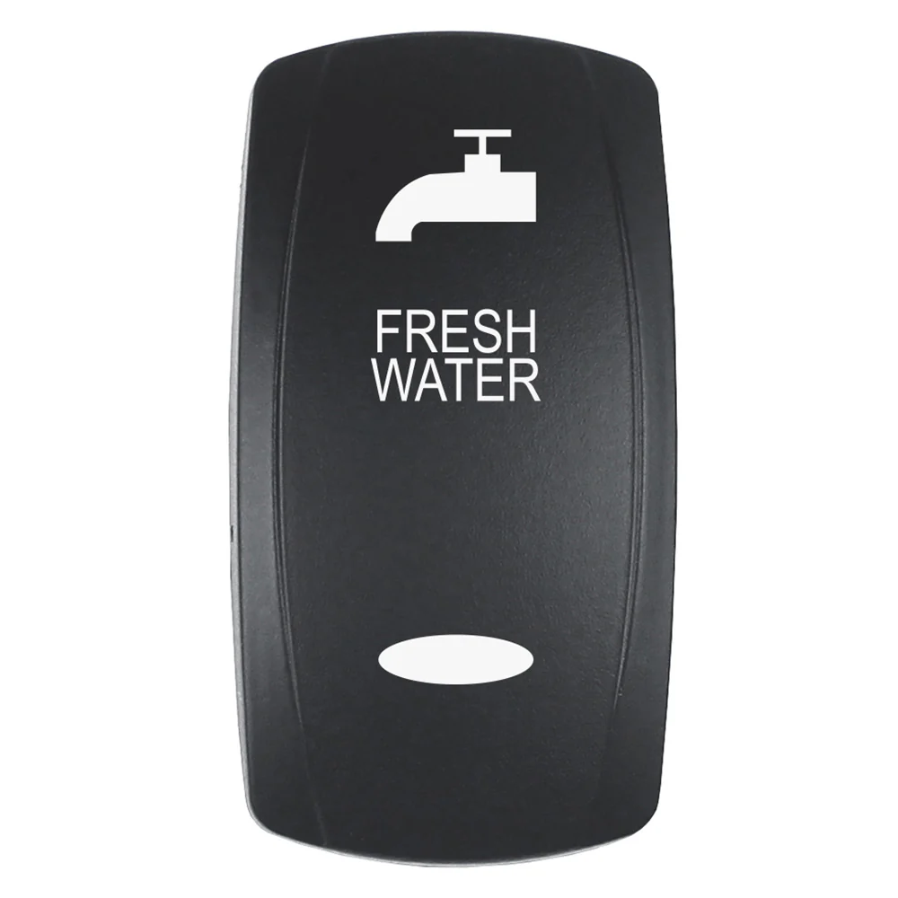 Pacer Actuator - 'FRESH WATER' f/V Series Contura Switches - Black - Laser Etched (Top/Bottom Light) [EV2LE-FRSH] - Fashionser