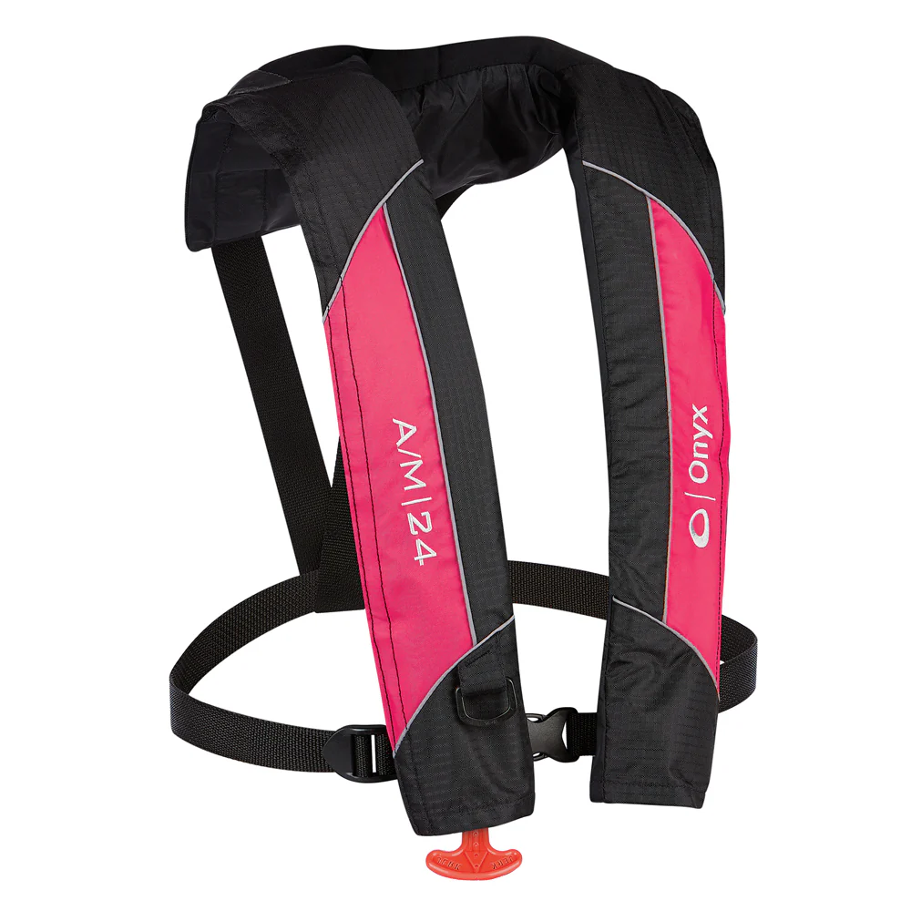 Onyx A/M-24 Automatic/Manual Inflatable PFD Life Jacket - Pink [132000-105-004-14] - Fashionser