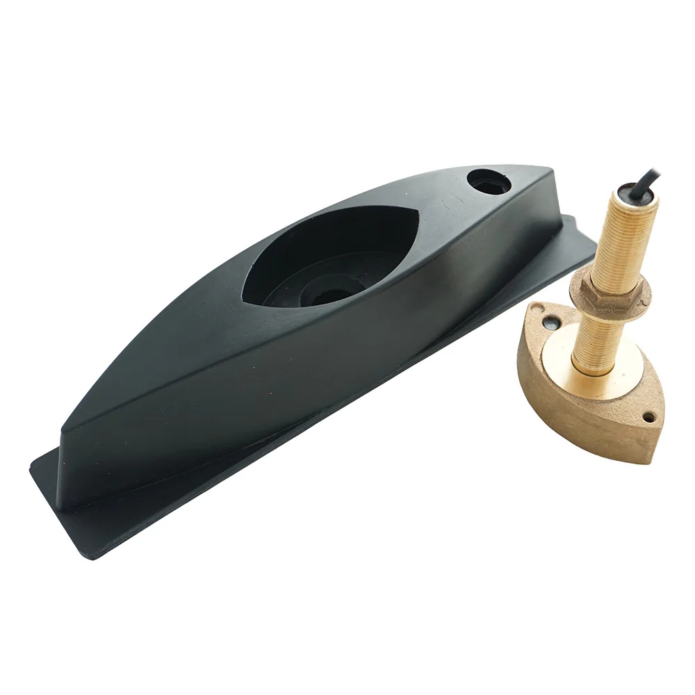 Echonautics Bronze Stem Thru-Hull CW Dual-Frequency Transducer w/Fairing Block - 600W, 50/200 kHz [CB101D600CW-FB] - Fashionser