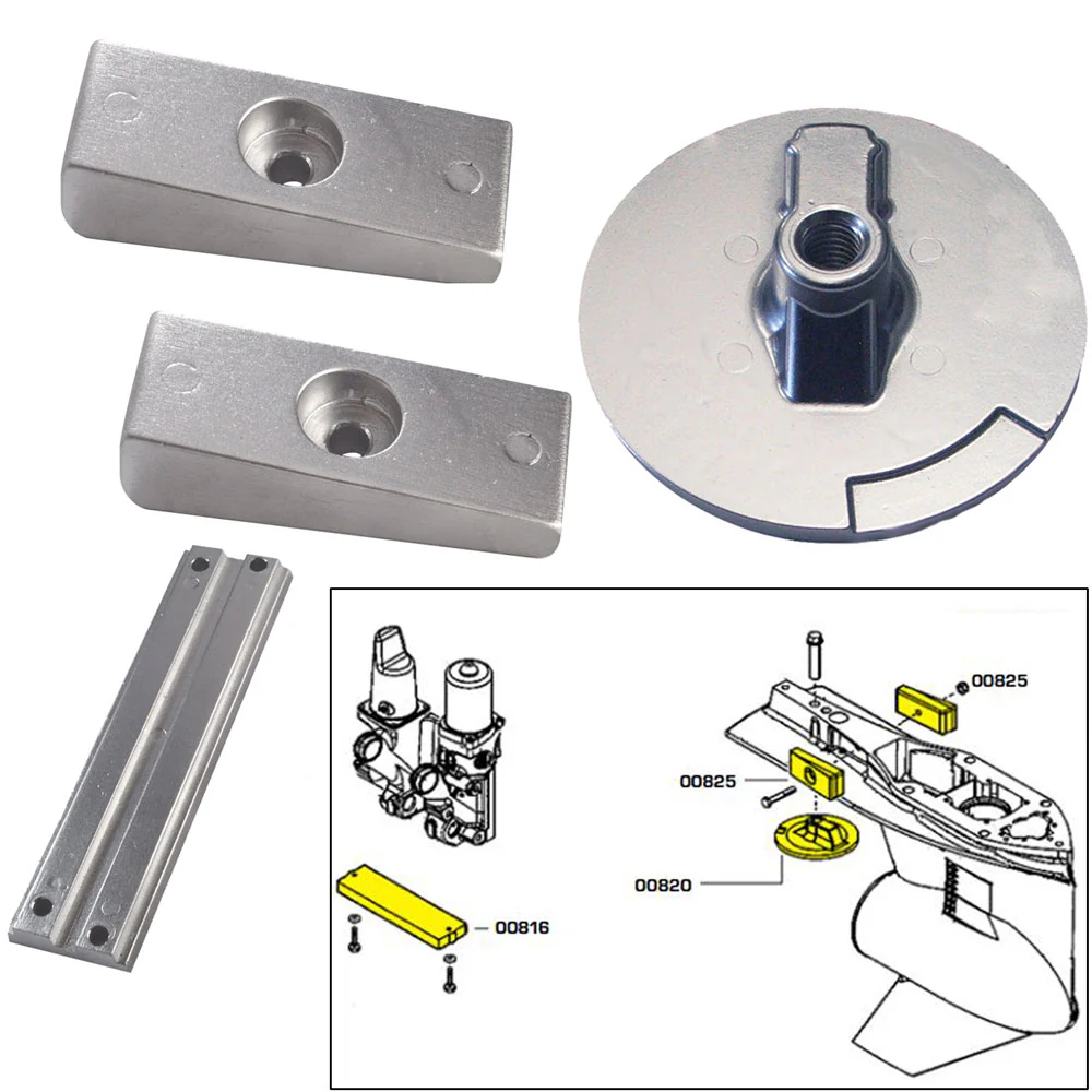 Tecnoseal Anode Kit w/Hardware - Mercury Verado 4 - Zinc [20814] - Fashionser