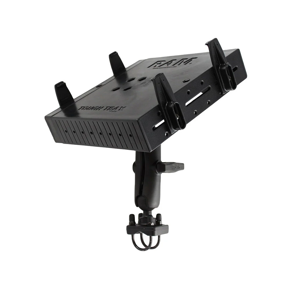 RAM Mount RAM Tough-Tray Double Ball Mount w/Double U-Bolt Rail Base [RAM-101-DAN1U] - Fashionser