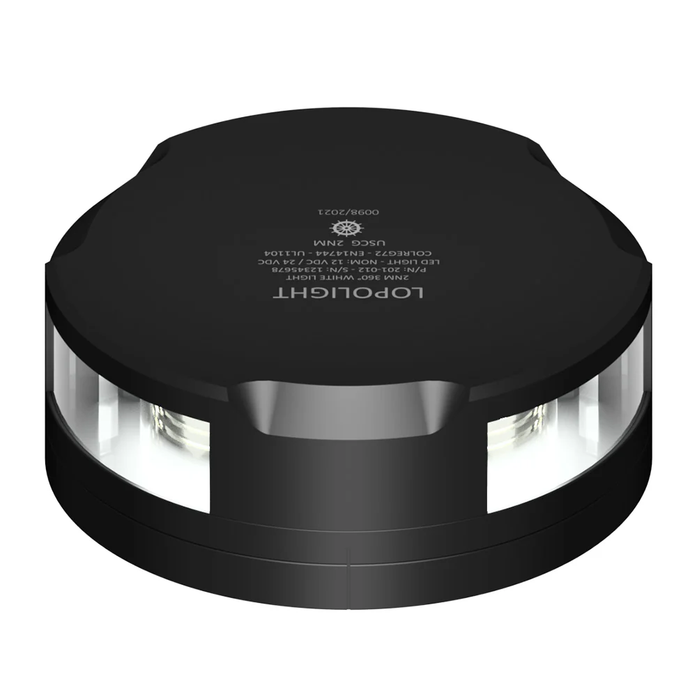 Lopolight 360-Degree Anchor Light - 2NM - Black Housing w/FB Base [201-012-FB-B] - Fashionser