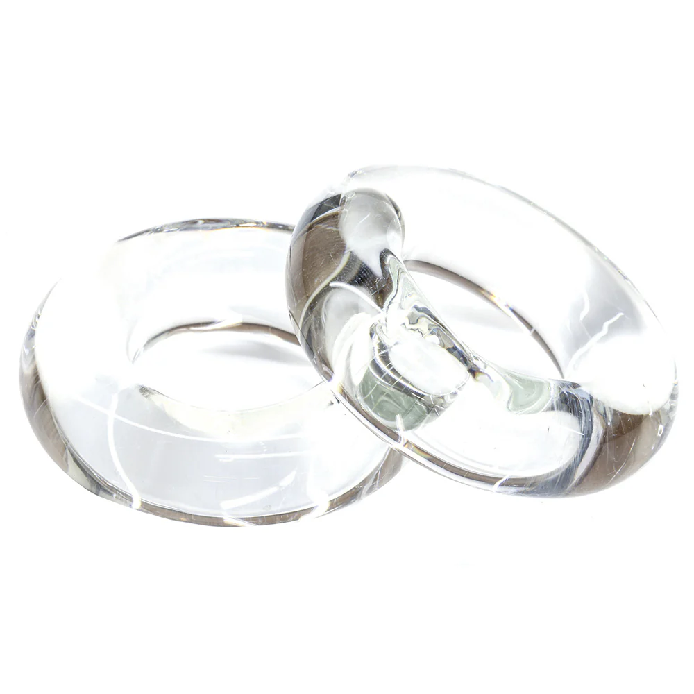 Tigress Glass Outrigger Rings - Pair [88650] - Fashionser