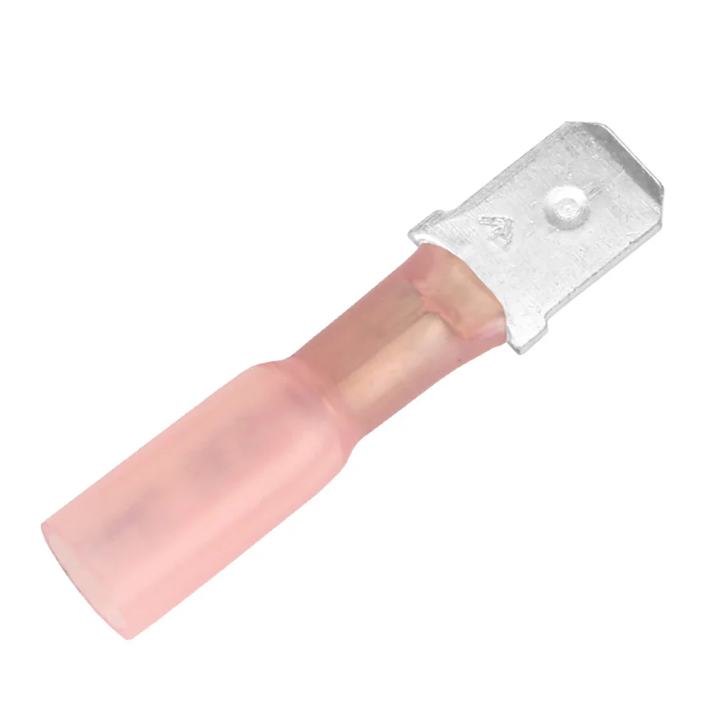 Pacer 22-18 AWG Heat Shrink Male Disconnect - 25 Pack [TDE18-250M-25] - Fashionser