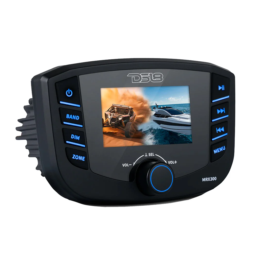 DS18 Marine Headunit TFT Screen - 3 Zones - 4V Output - Bluetooth - RDS 4x50 Watts [MRX300] - Fashionser
