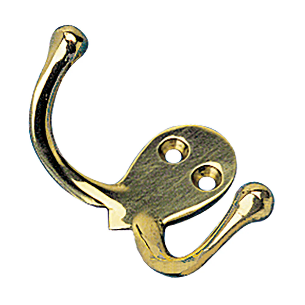 Sea-Dog Double Coat Hook - Cast Brass [671510-1] - Fashionser