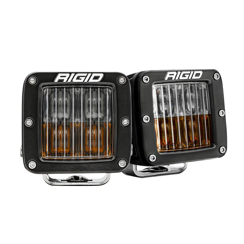 RIGID Industries D-Series LED SAE Fog Beam - Yellow/White - Set of 2 [50482] - Fashionser