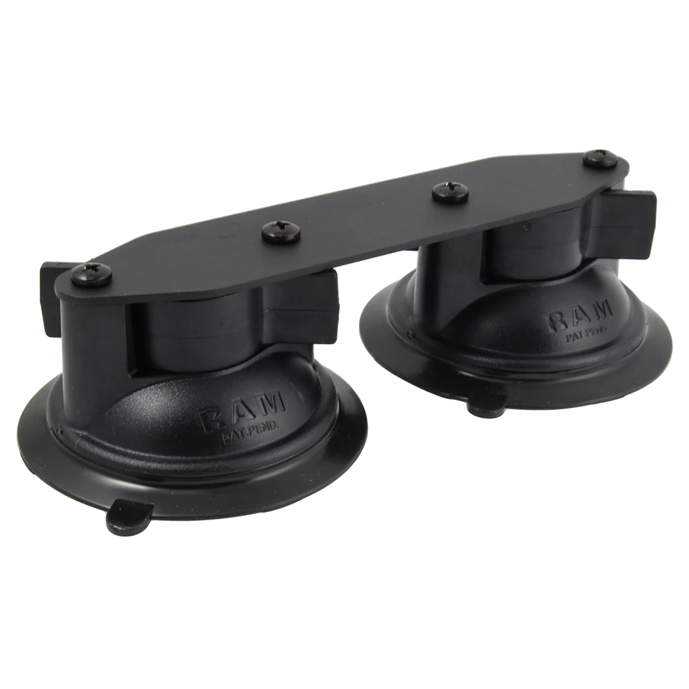 RAM Mount Straight Double Suction Cup Base [RAM-B-189B-FRO1U] - Fashionser