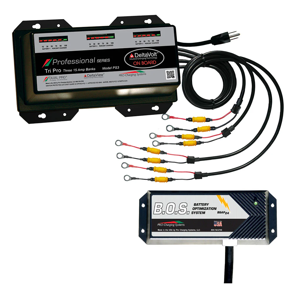 Dual Pro PS3 3 Bank Battery Charger w/3 Bank B.O.S. [PS3/BOS12V3] - Fashionser