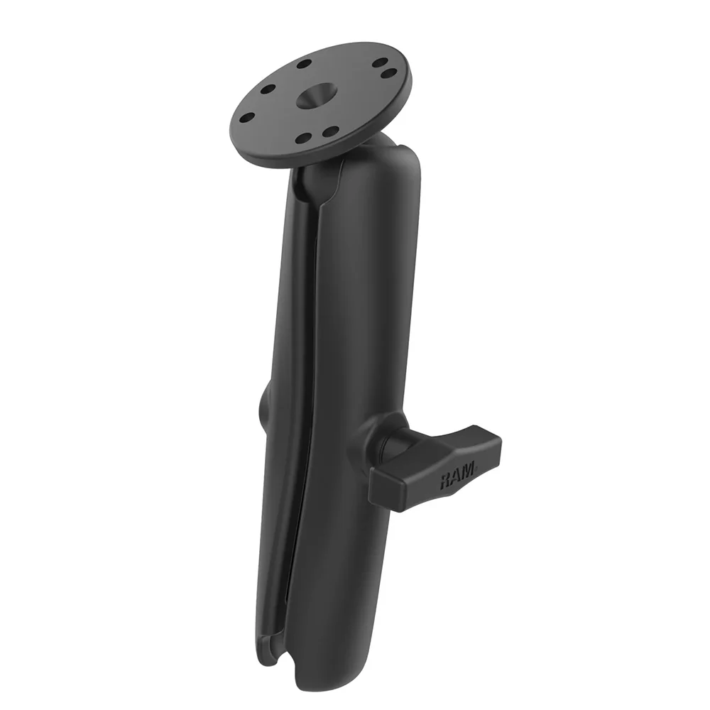 RAM Mount RAM Double Socket Arm w/Round Ball Plate - C Size Long [RAM-103U-D] - Fashionser