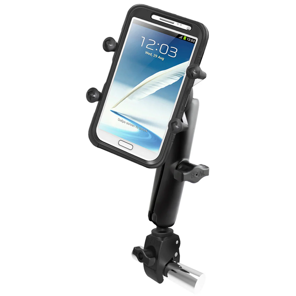 RAM Mount Tough-Claw Base w/Long Double Socket Arm & Universal X-Grip IV f/Large Phone/Phablet Cradle [RAM-B-400-C-UN10U] - Fashionser