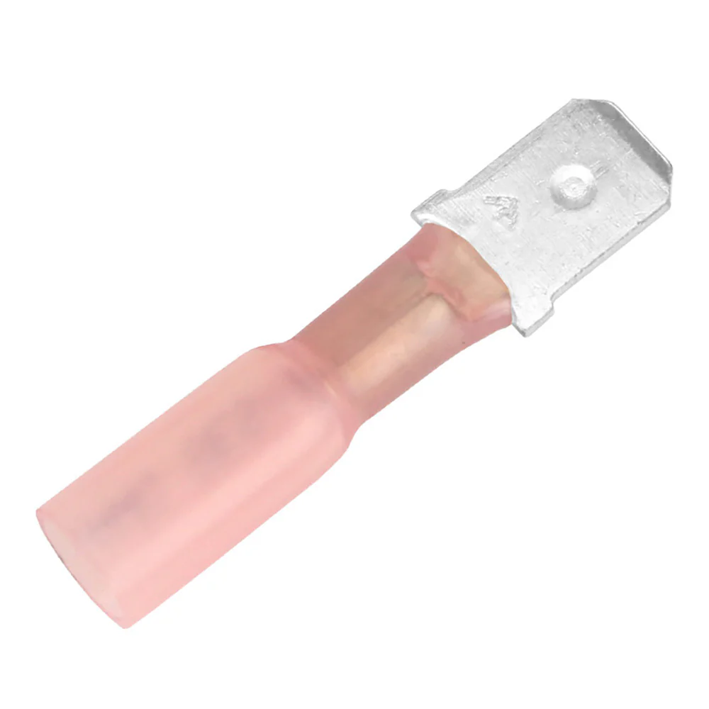 Pacer 22-18 AWG Heat Shrink Male Disconnect - 100 Pack [TDE18-250M-100] - Fashionser
