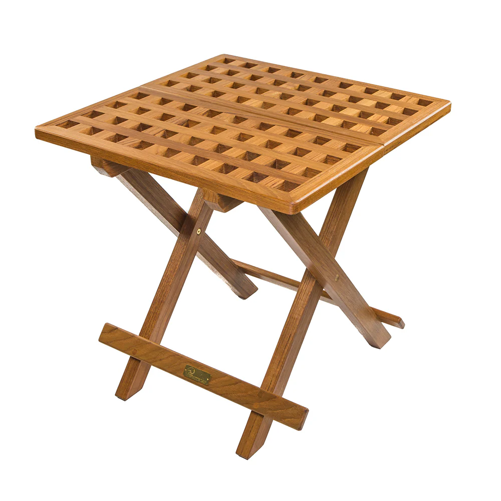 Whitecap Teak Grate Top Fold-Away Table [60030] - Fashionser