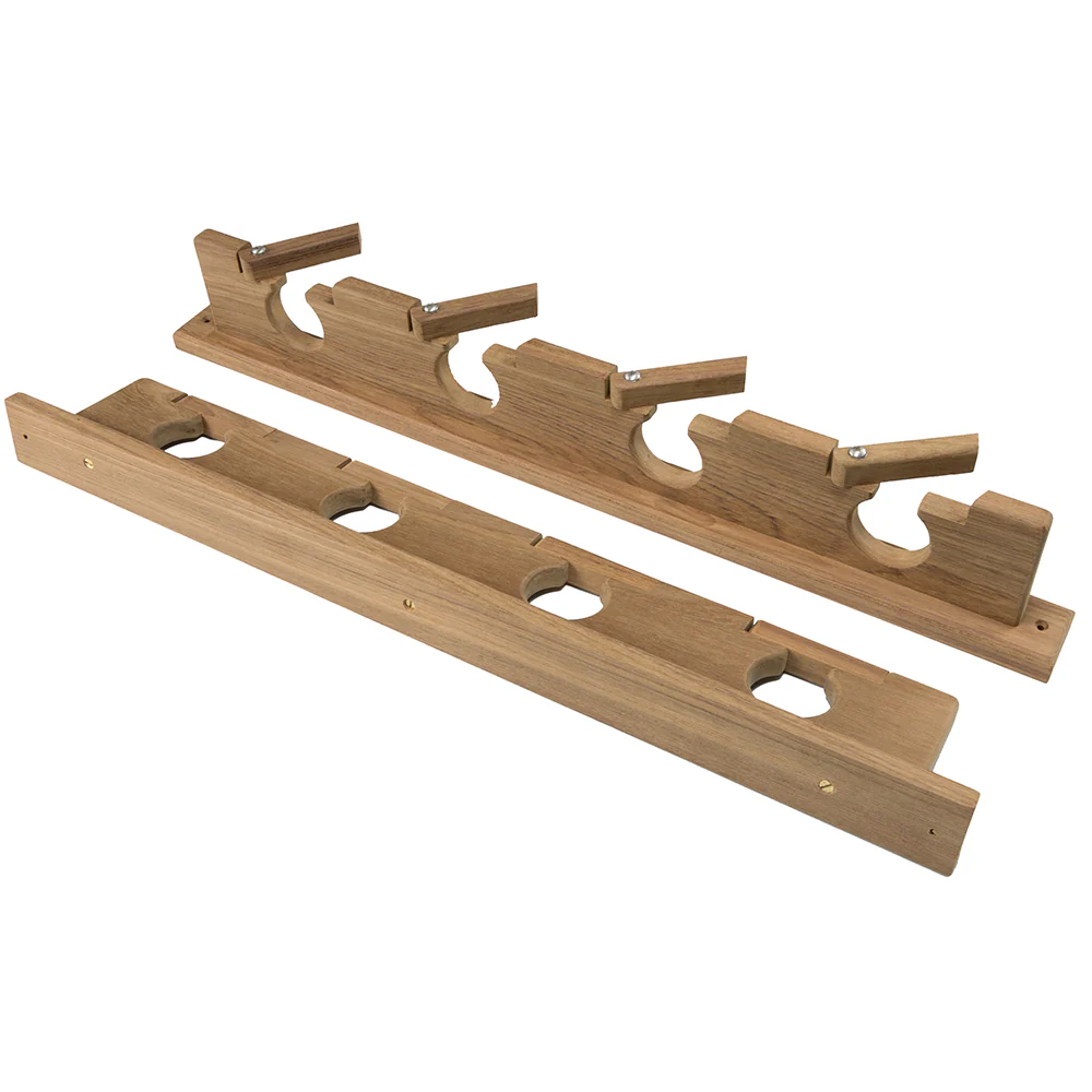 Whitecap Teak Lock-In Four-Rod Storage Rack [60620] - Fashionser