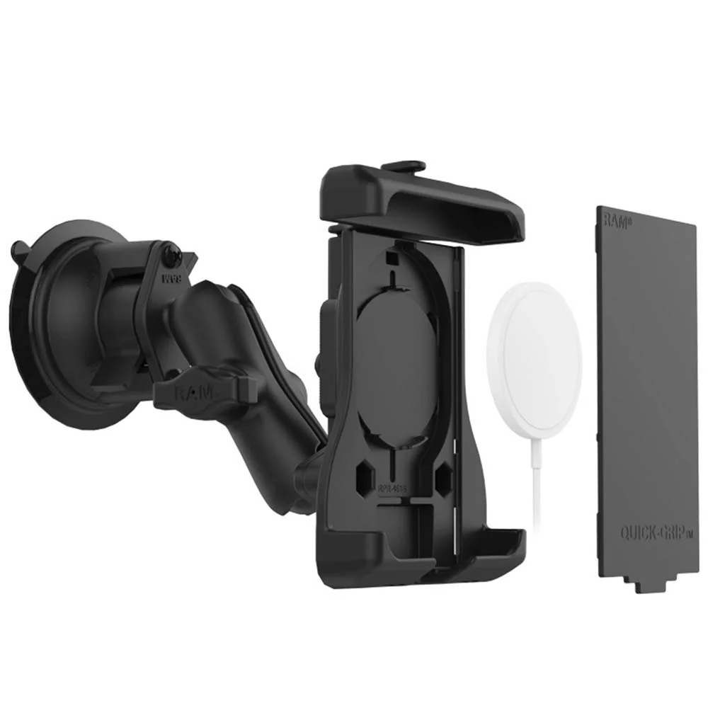 RAM Mount RAM Quick-Grip Suction Cup Mount f/Apple MagSafe Compatible Phones [RAM-B-166-UN15WU] - Fashionser